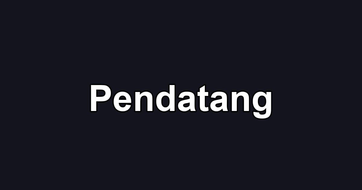 Pendatang