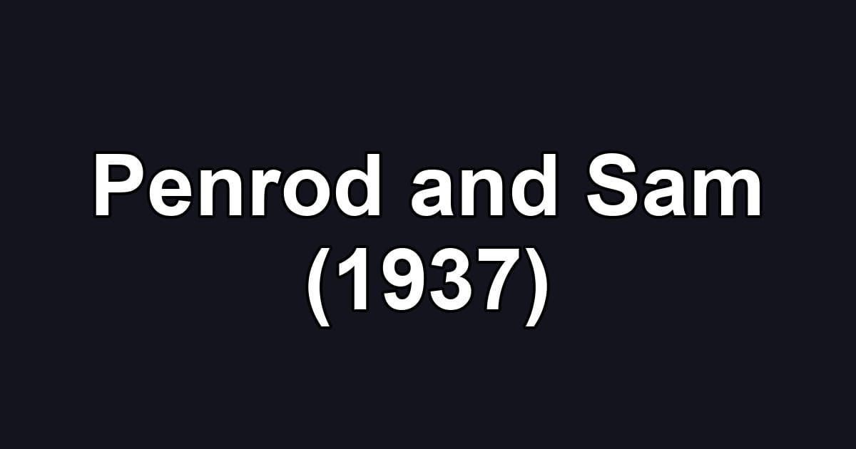 Penrod and Sam (1937)