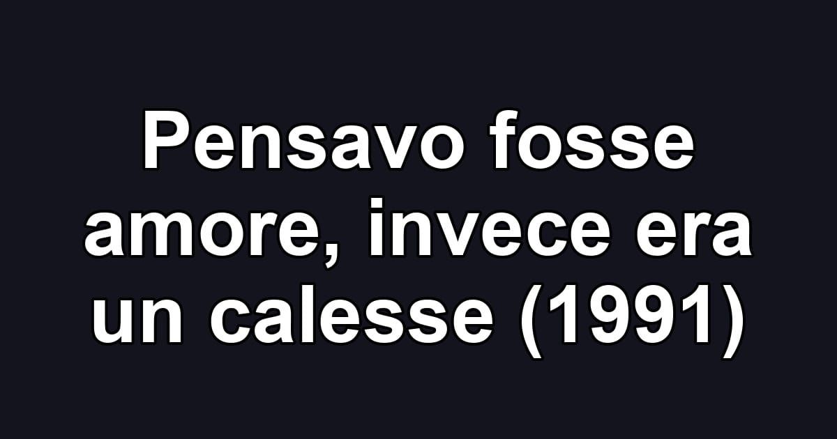 Pensavo fosse amore, invece era un calesse (1991)