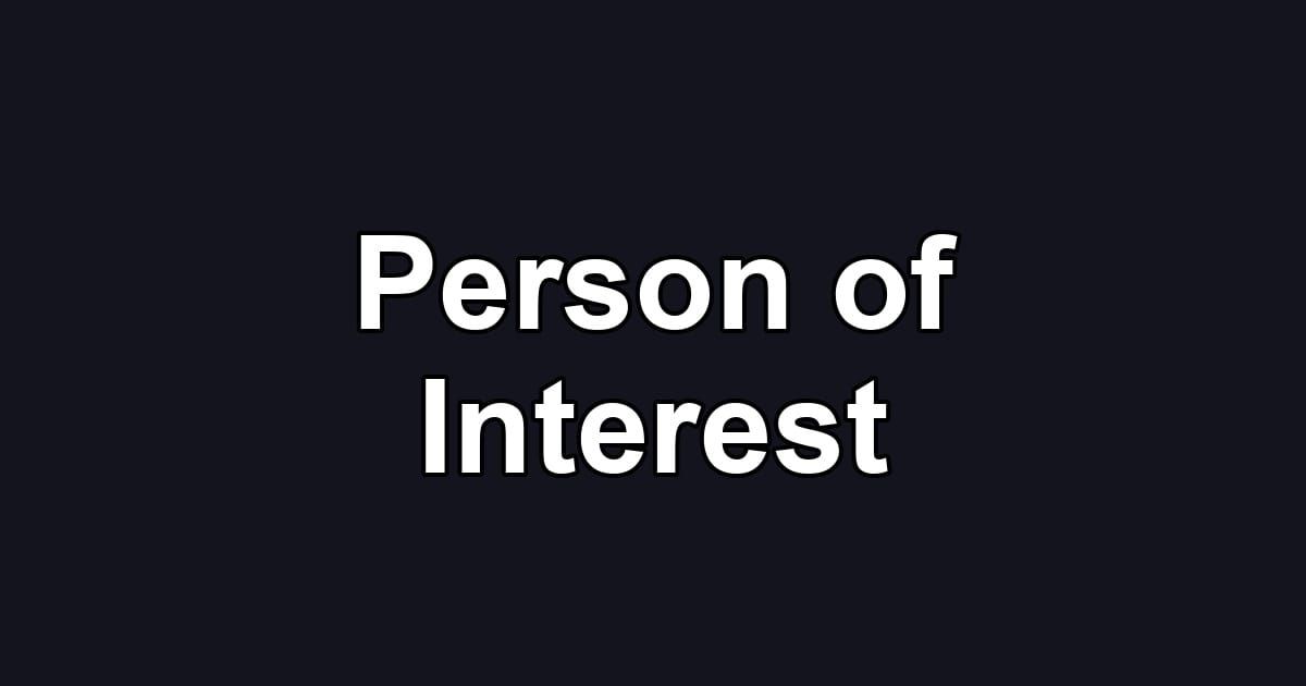 Person of Interest