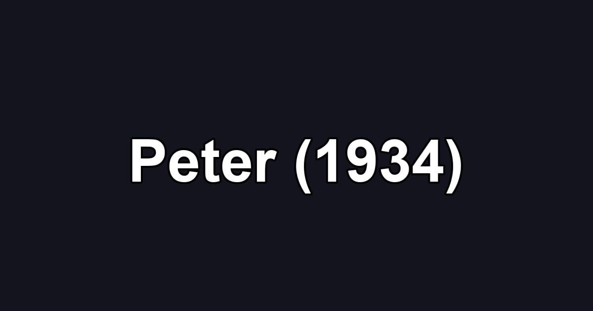 Peter (1934)
