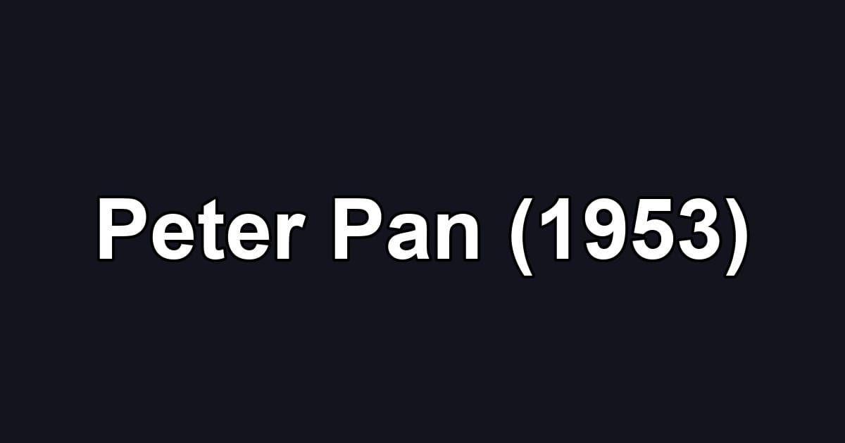 Peter Pan (1953)