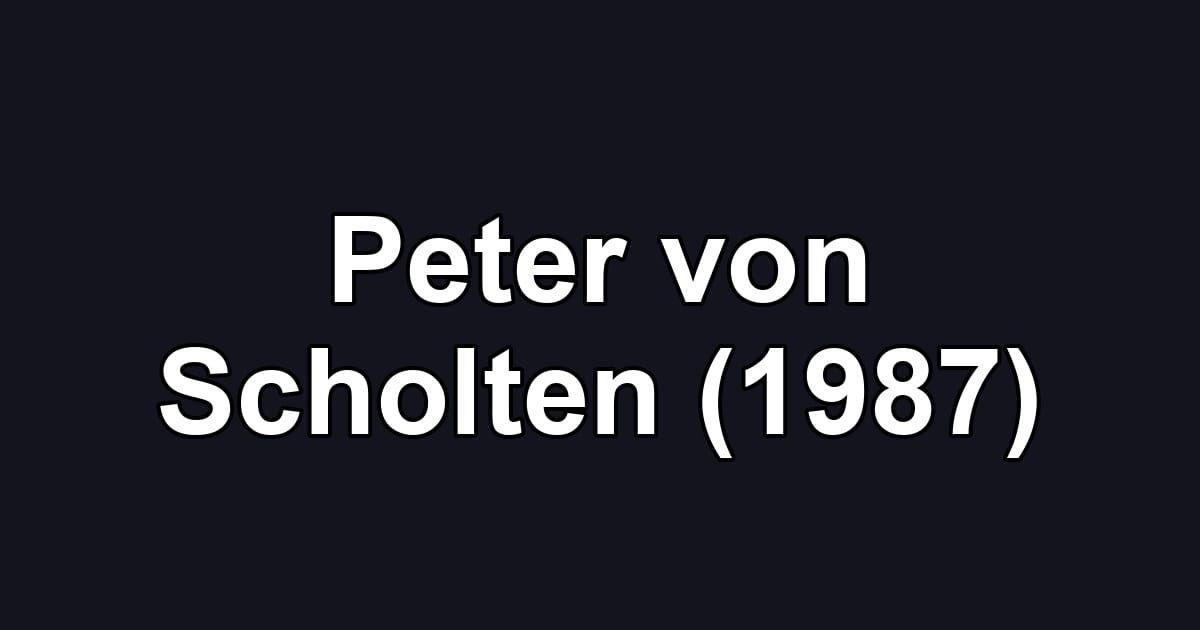 Peter von Scholten (1987)