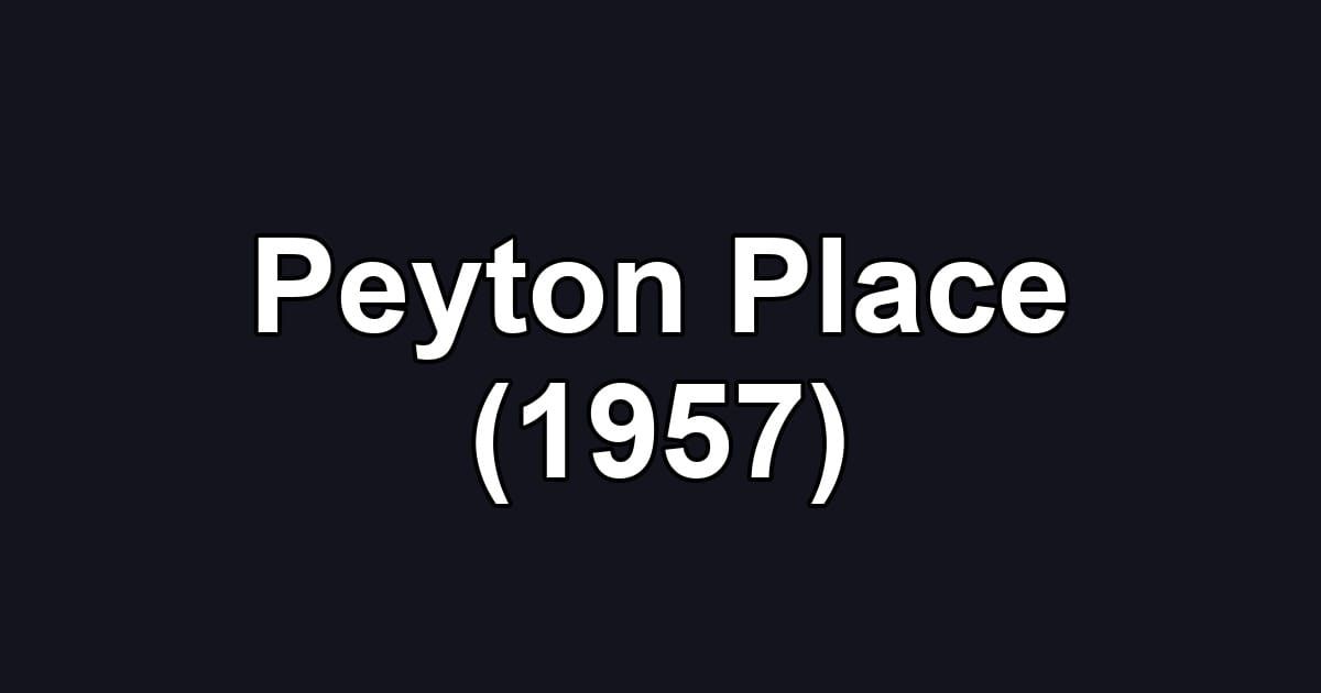 Peyton Place (1957)