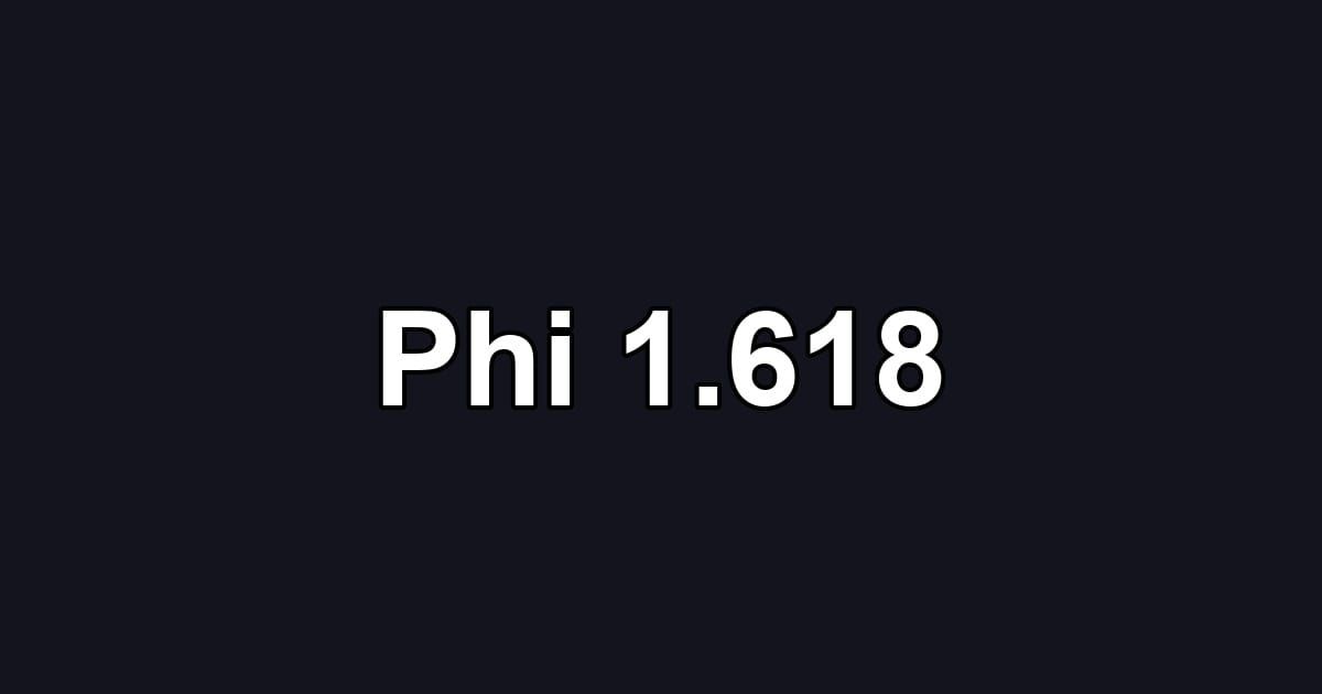 Phi 1.618