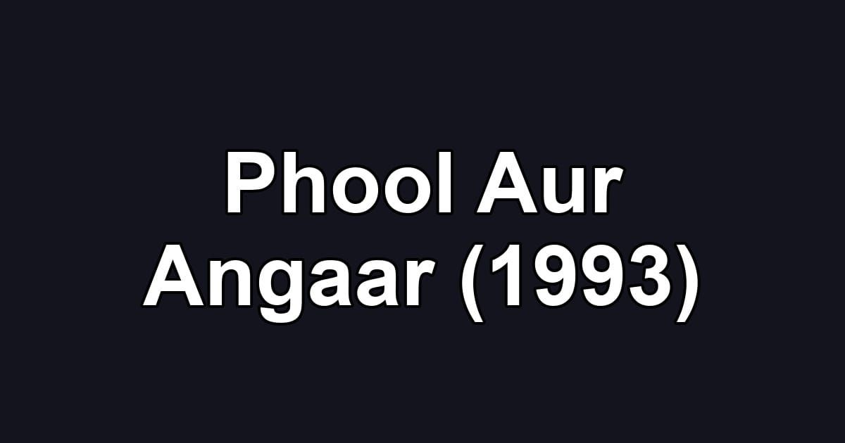 Phool Aur Angaar (1993)