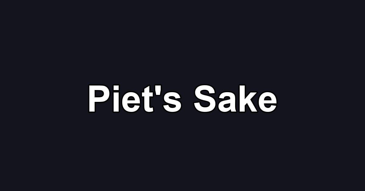 Piet's Sake