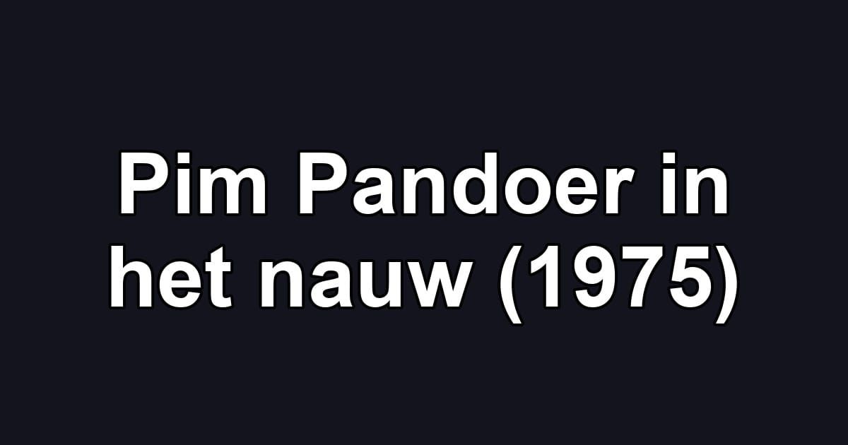Pim Pandoer in het nauw (1975)