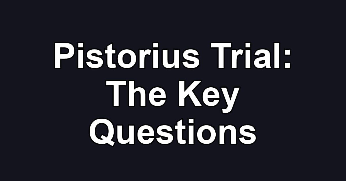 Pistorius Trial: The Key Questions