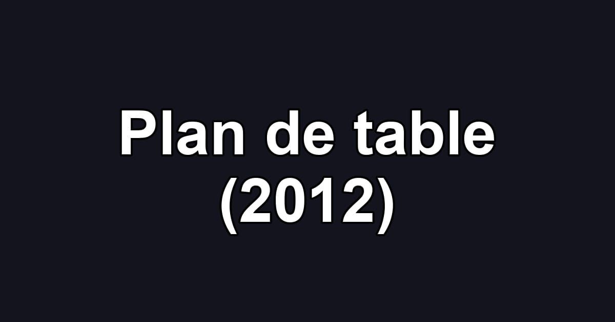 Plan de table (2012)
