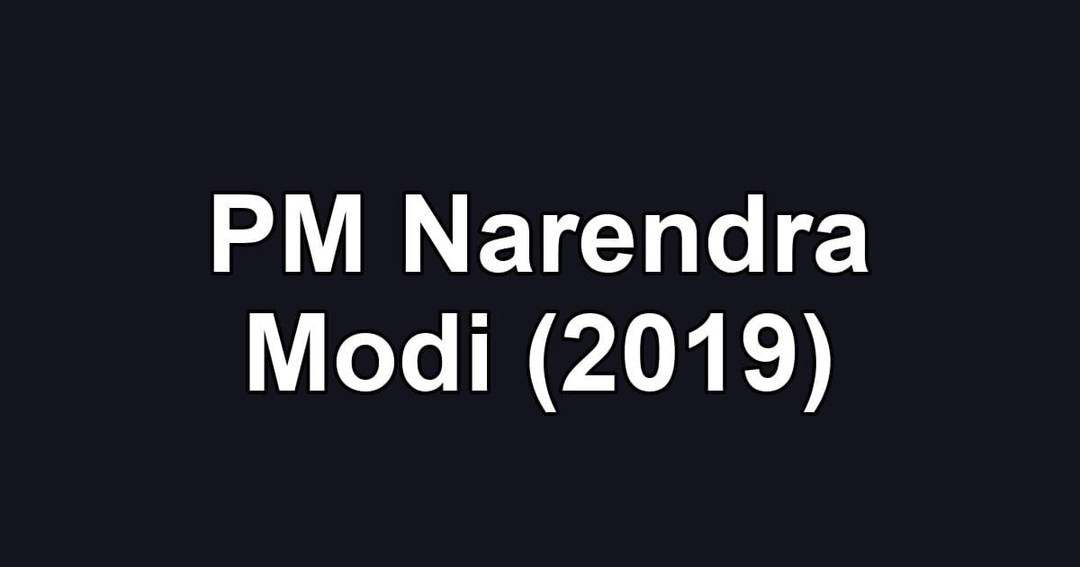 PM Narendra Modi (2019)