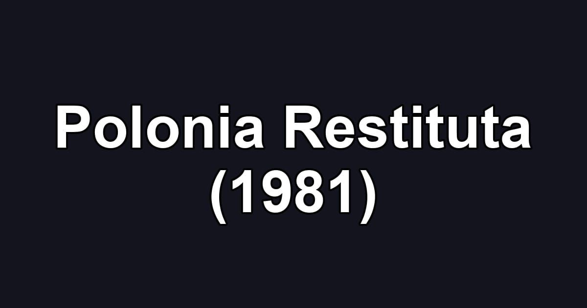 Polonia Restituta (1981)