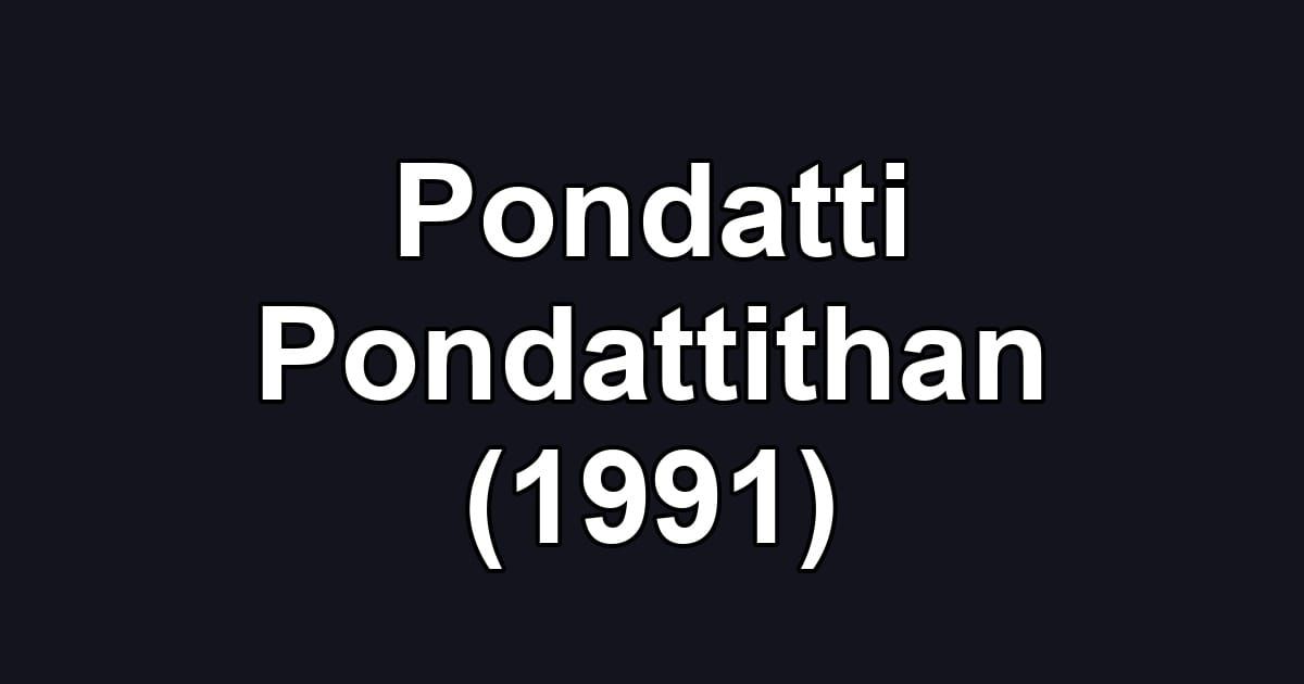 Pondatti Pondattithan (1991)