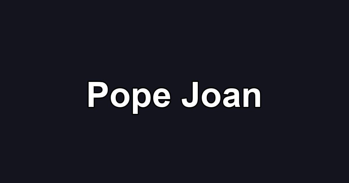 Pope Joan