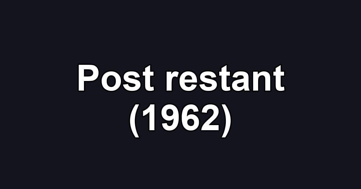 Post restant (1962)