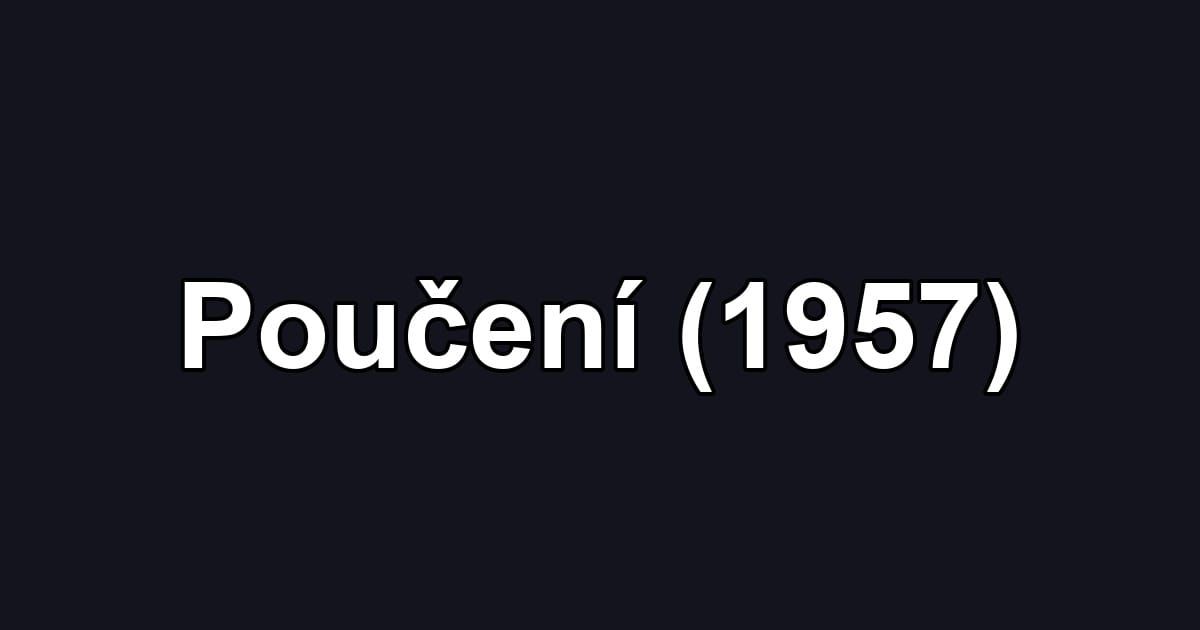 Poučení (1957)