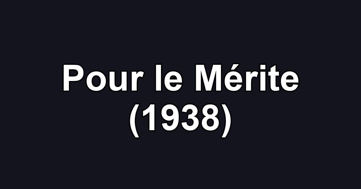 Pour le Mérite (1938)