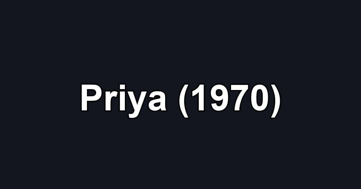 Priya (1970)