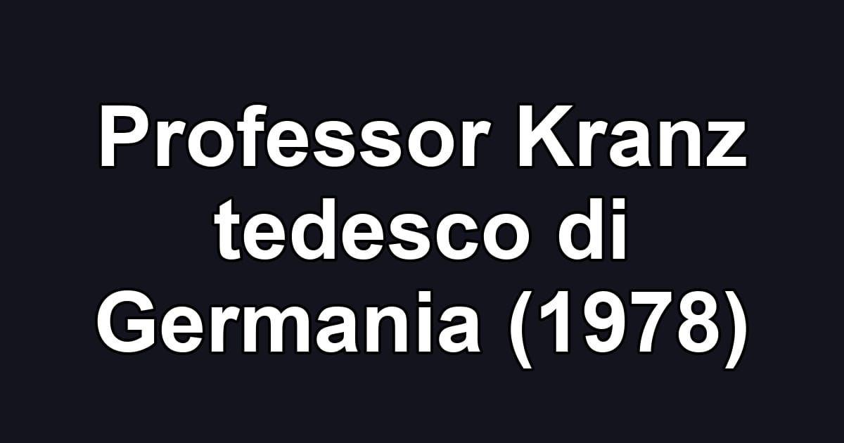 Professor Kranz tedesco di Germania (1978)