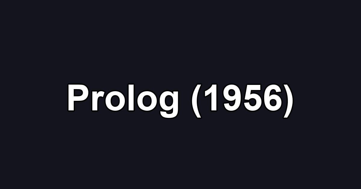 Prolog (1956)