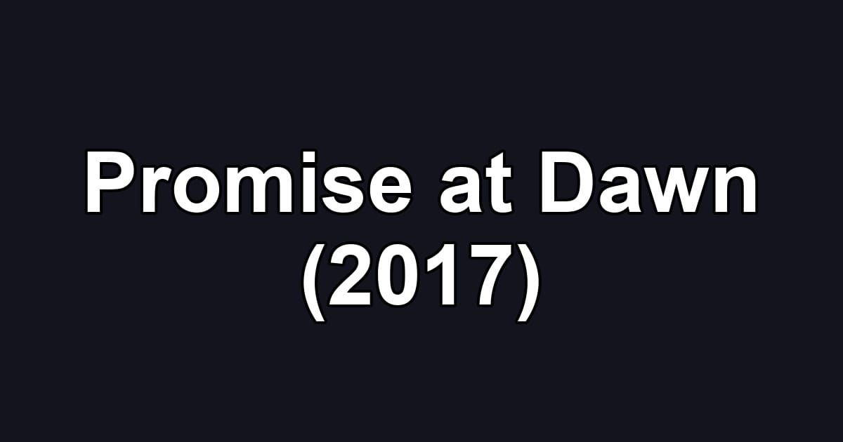 Promise at Dawn (2017)