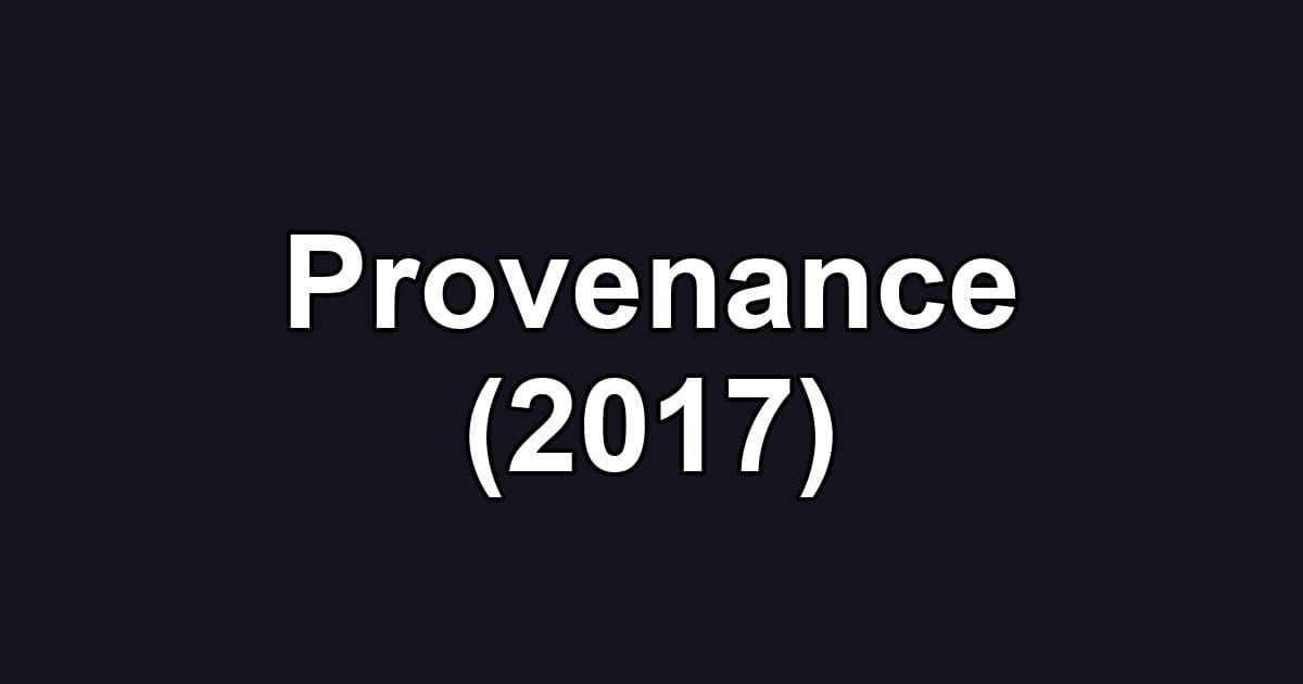 Provenance (2017)