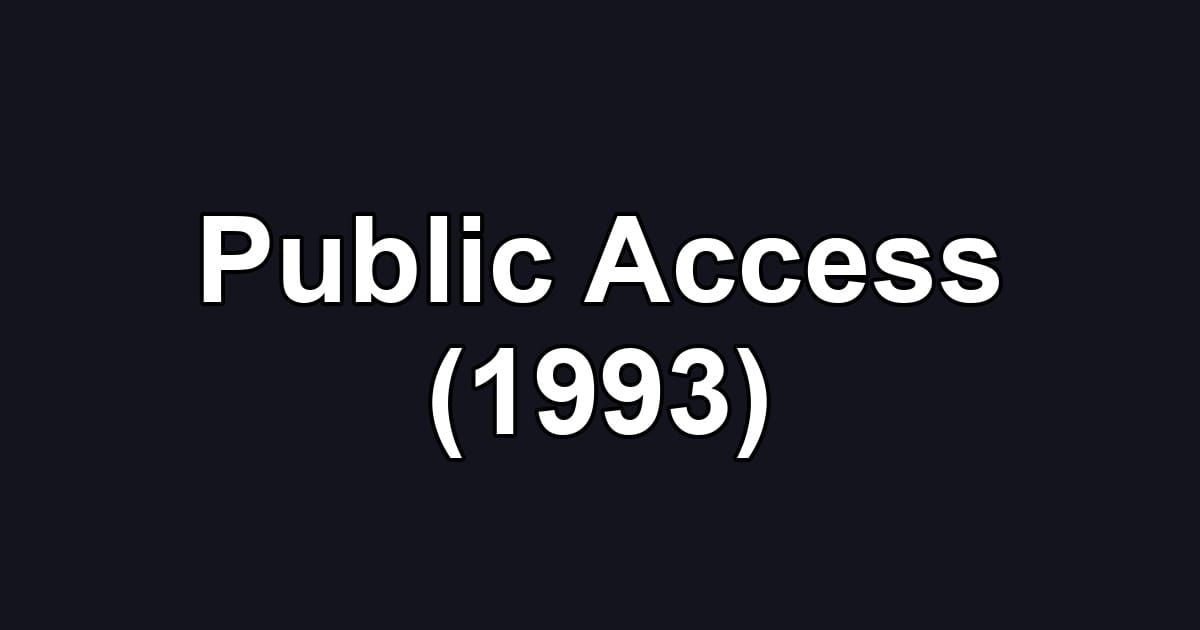 Public Access (1993)