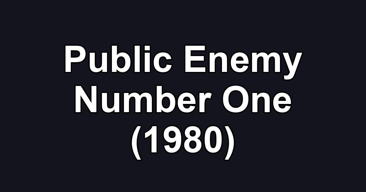 Public Enemy Number One (1980)