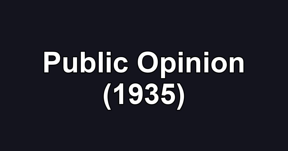 Public Opinion (1935)