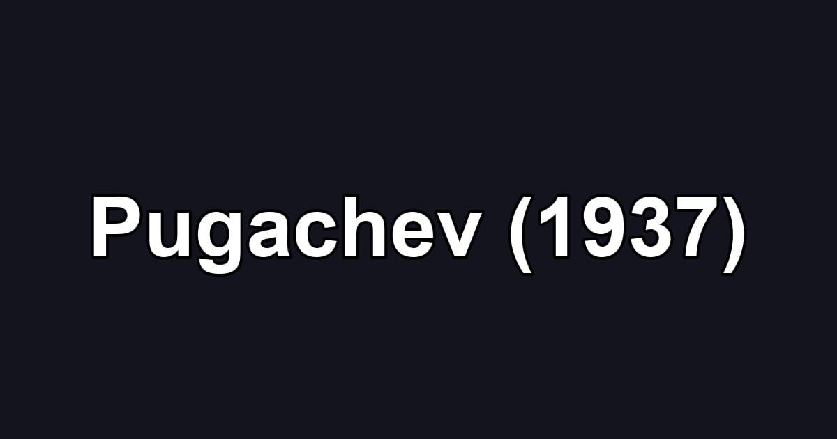 Pugachev (1937)