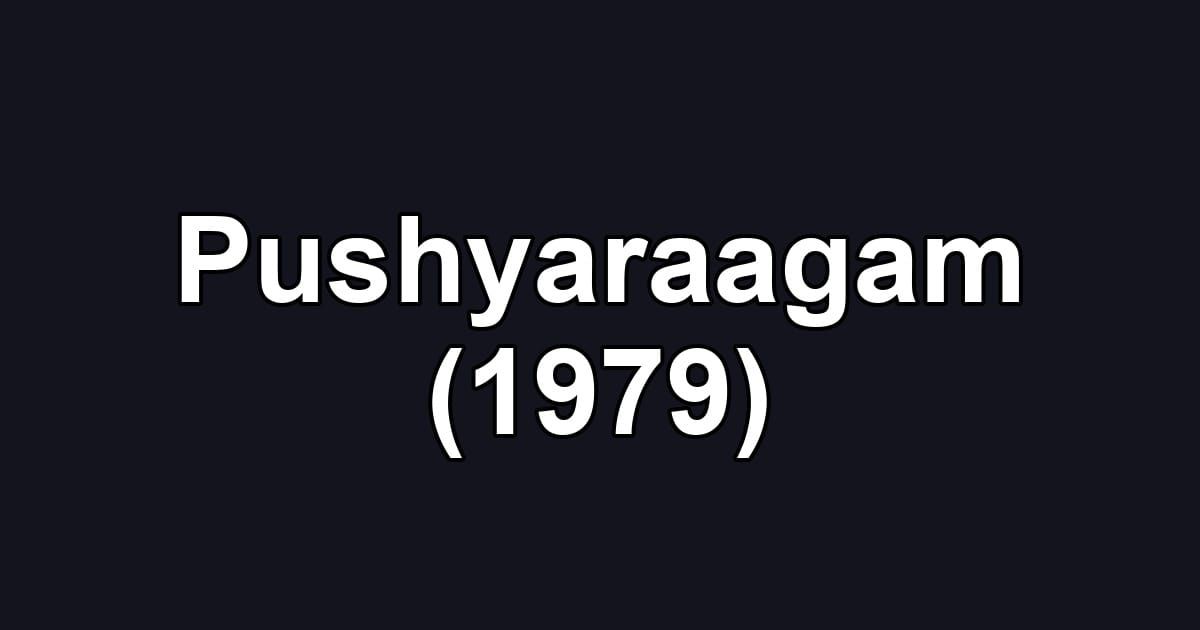 Pushyaraagam (1979)