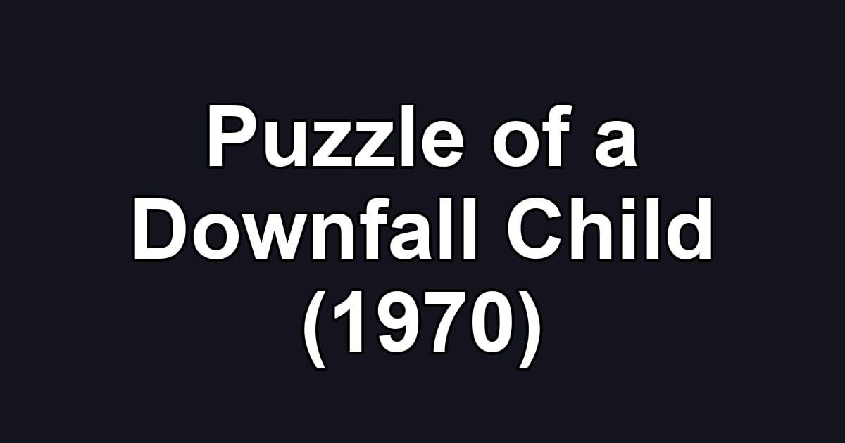 Puzzle of a Downfall Child (1970)