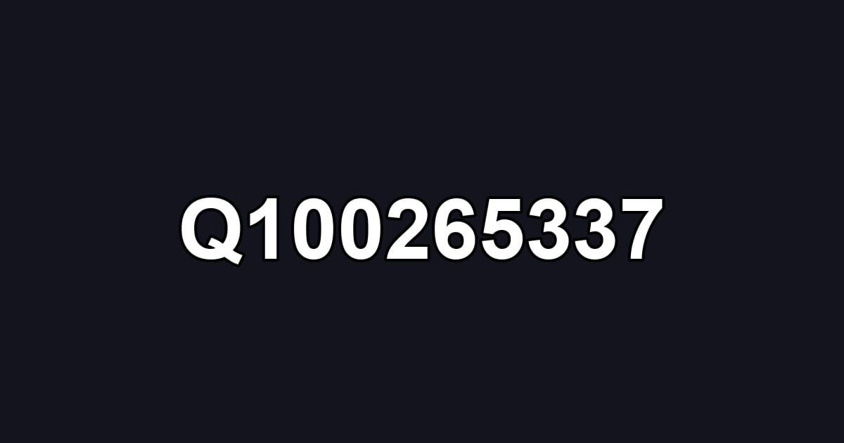 Q100265337