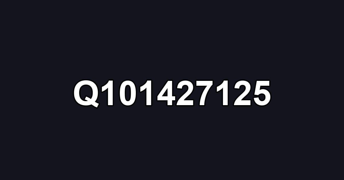 Q101427125