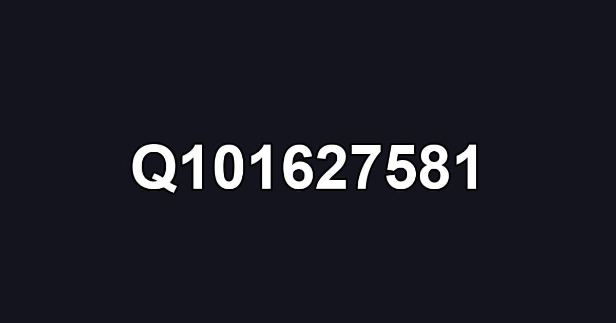 Q101627581
