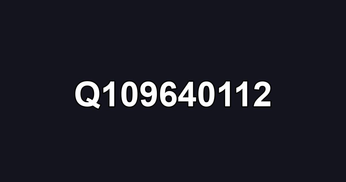 Q109640112