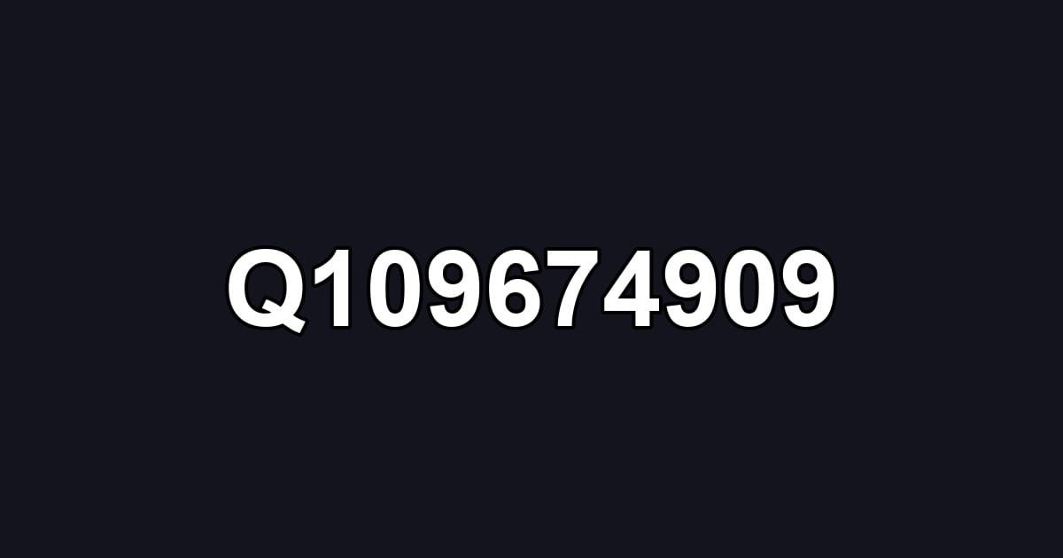 Q109674909