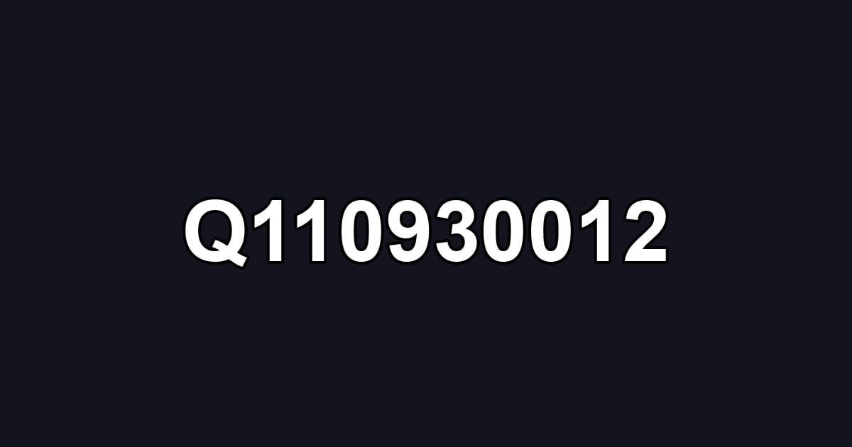 Q110930012