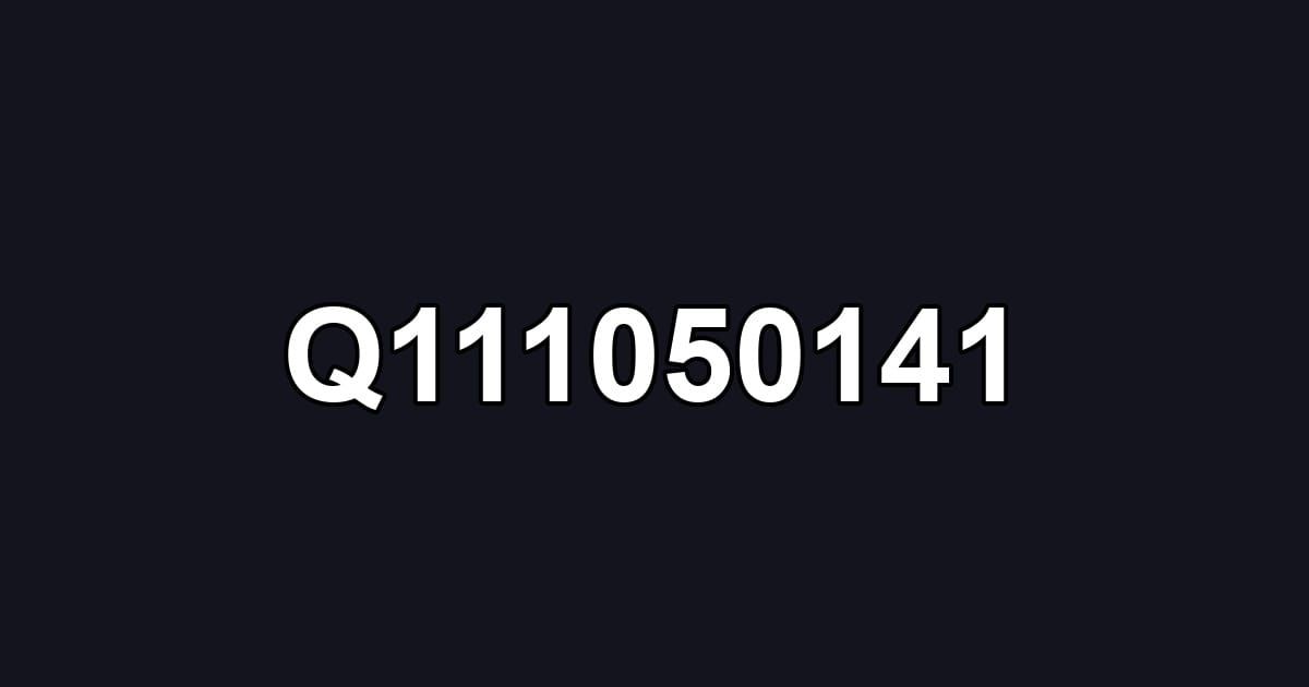 Q111050141