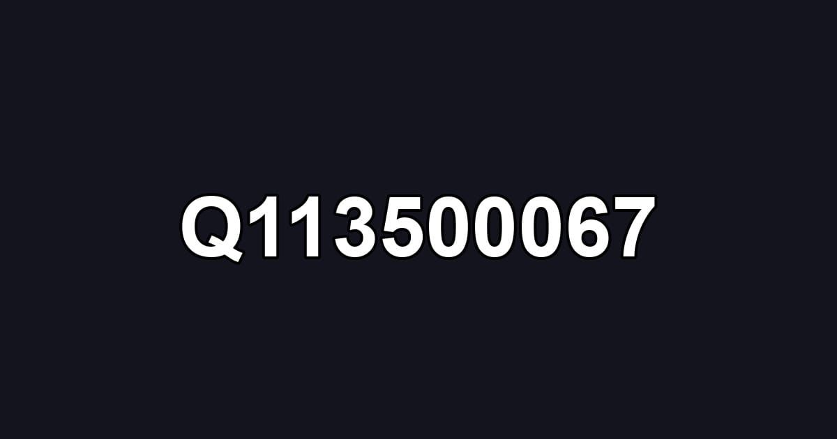 Q113500067