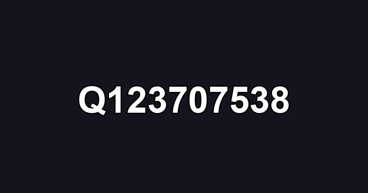 Q123707538