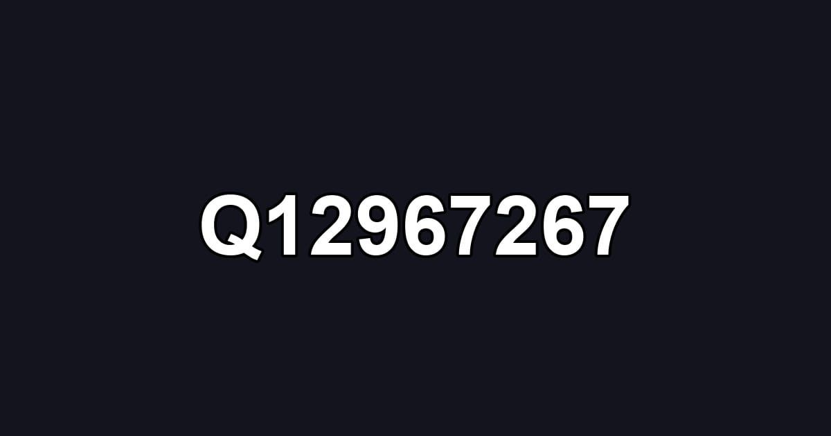Q12967267