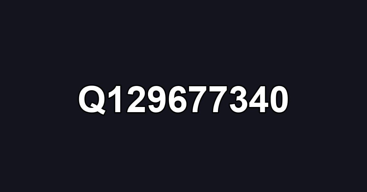 Q129677340