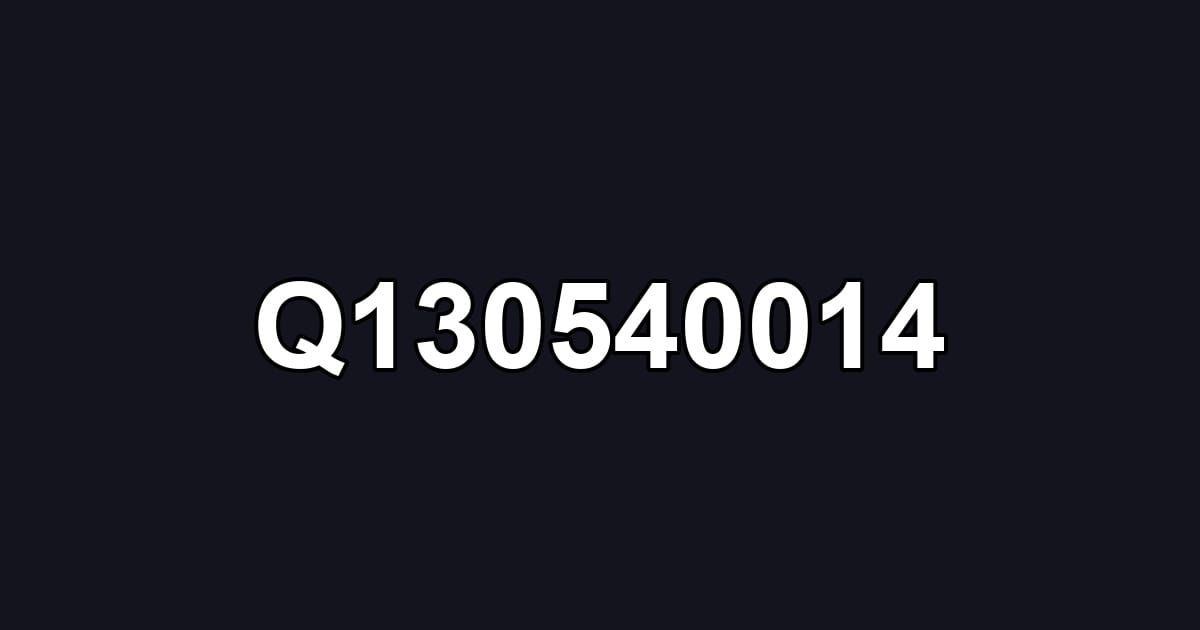 Q130540014