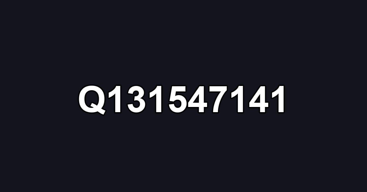 Q131547141