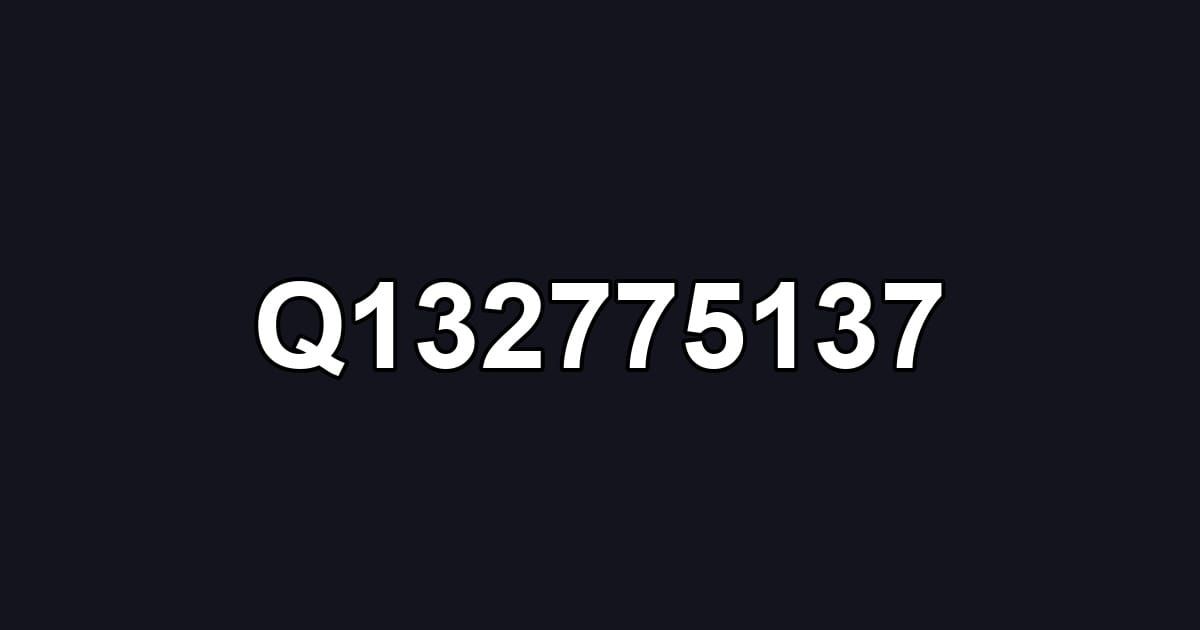 Q132775137