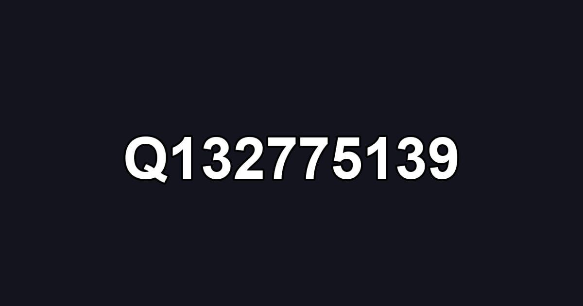 Q132775139