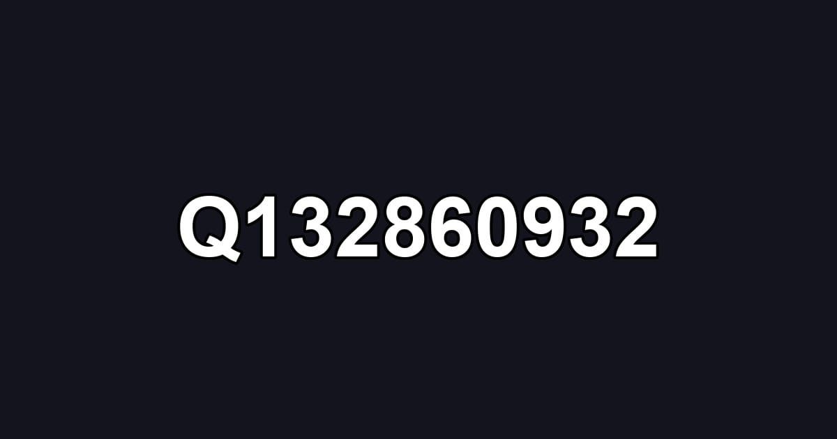 Q132860932
