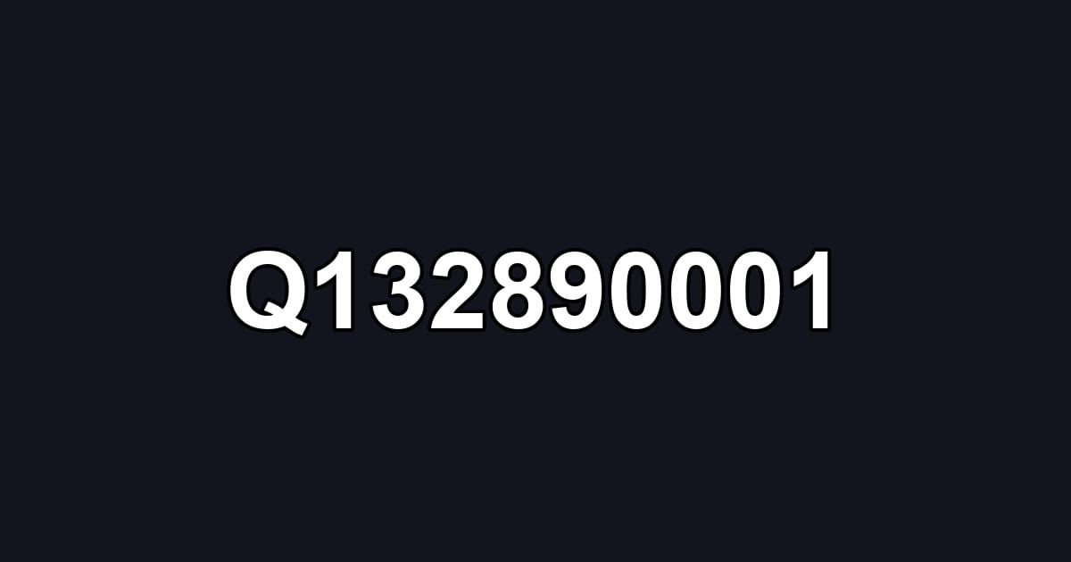 Q132890001