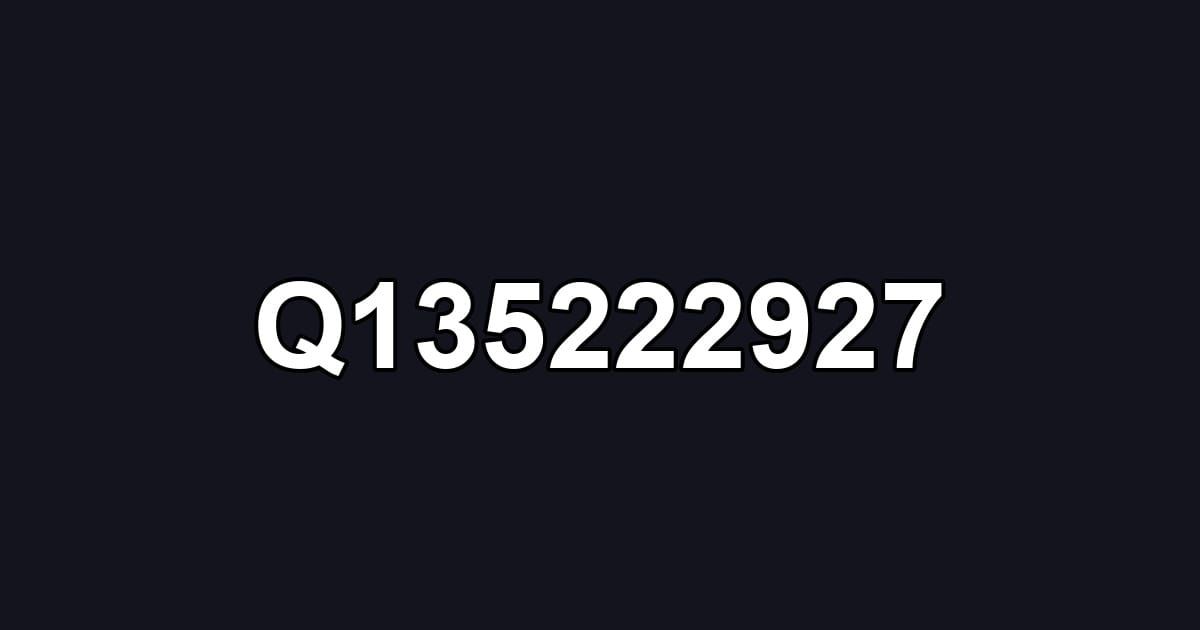 Q135222927